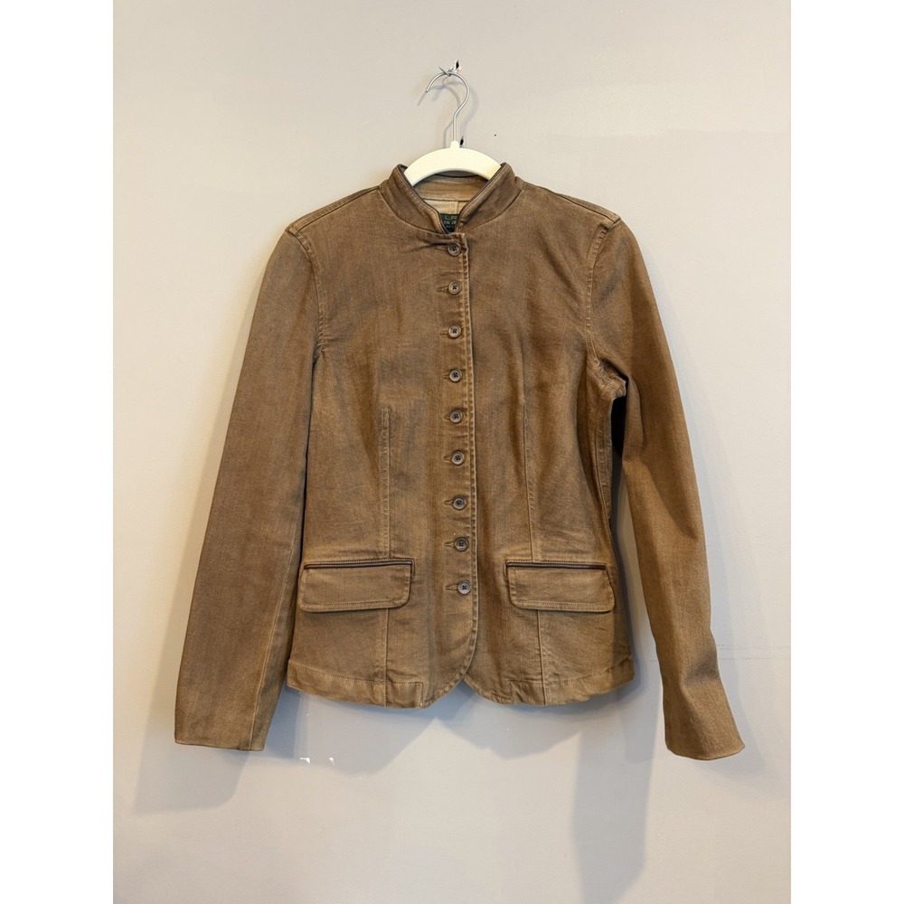 Lauren Ralph Lauren  Brown Denim Jacket Polo Military Medieval VTG Officer Size2